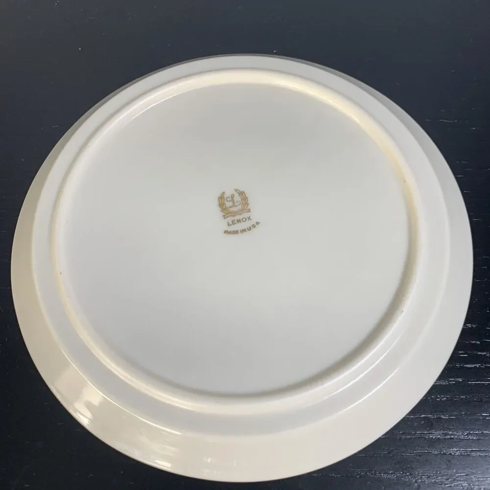 Platinum Trimmed LENOX Decorative Small Scroll Plate - 6.25
